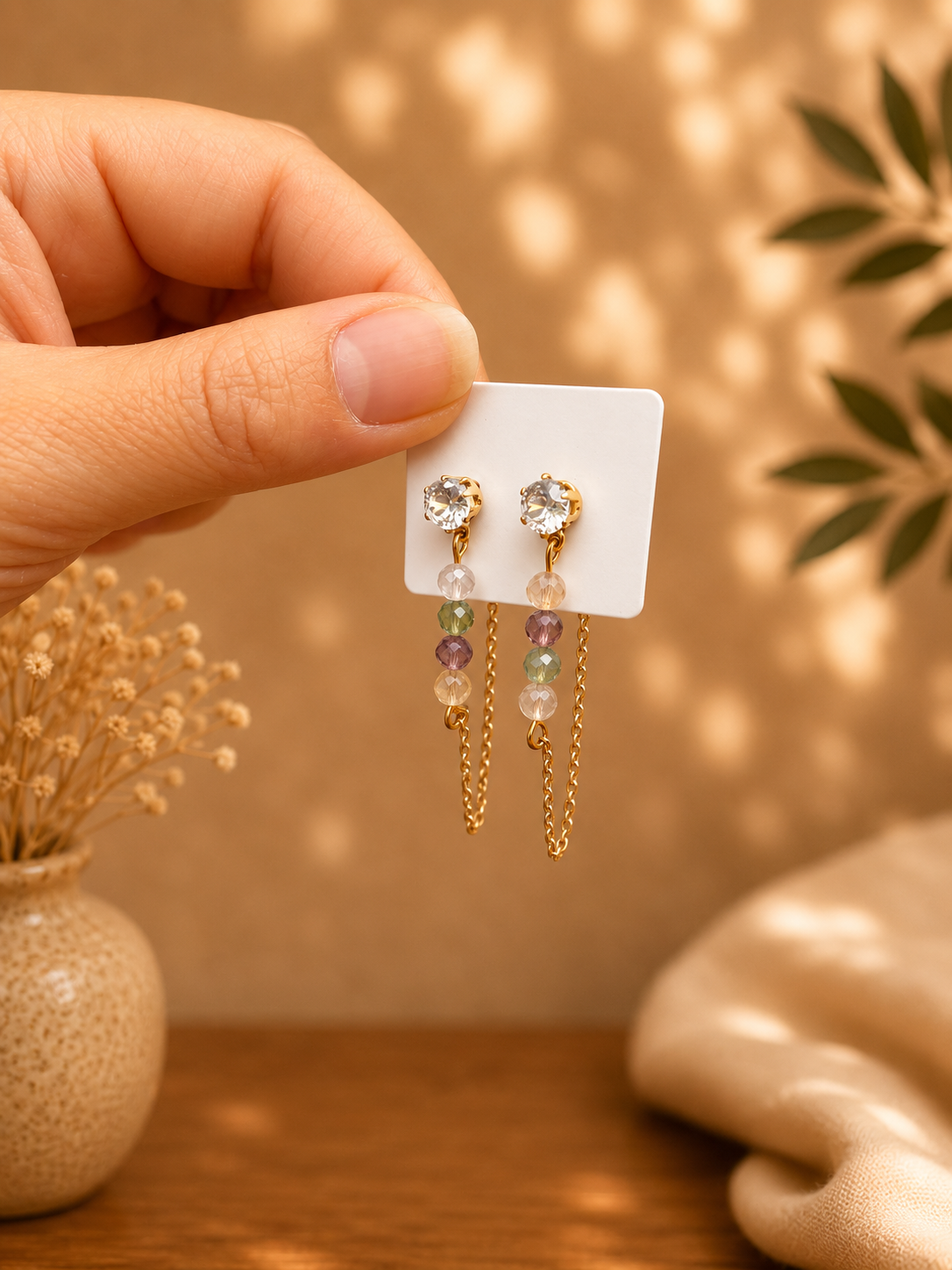 Boucles d’Oreilles « Aurore Boréale »