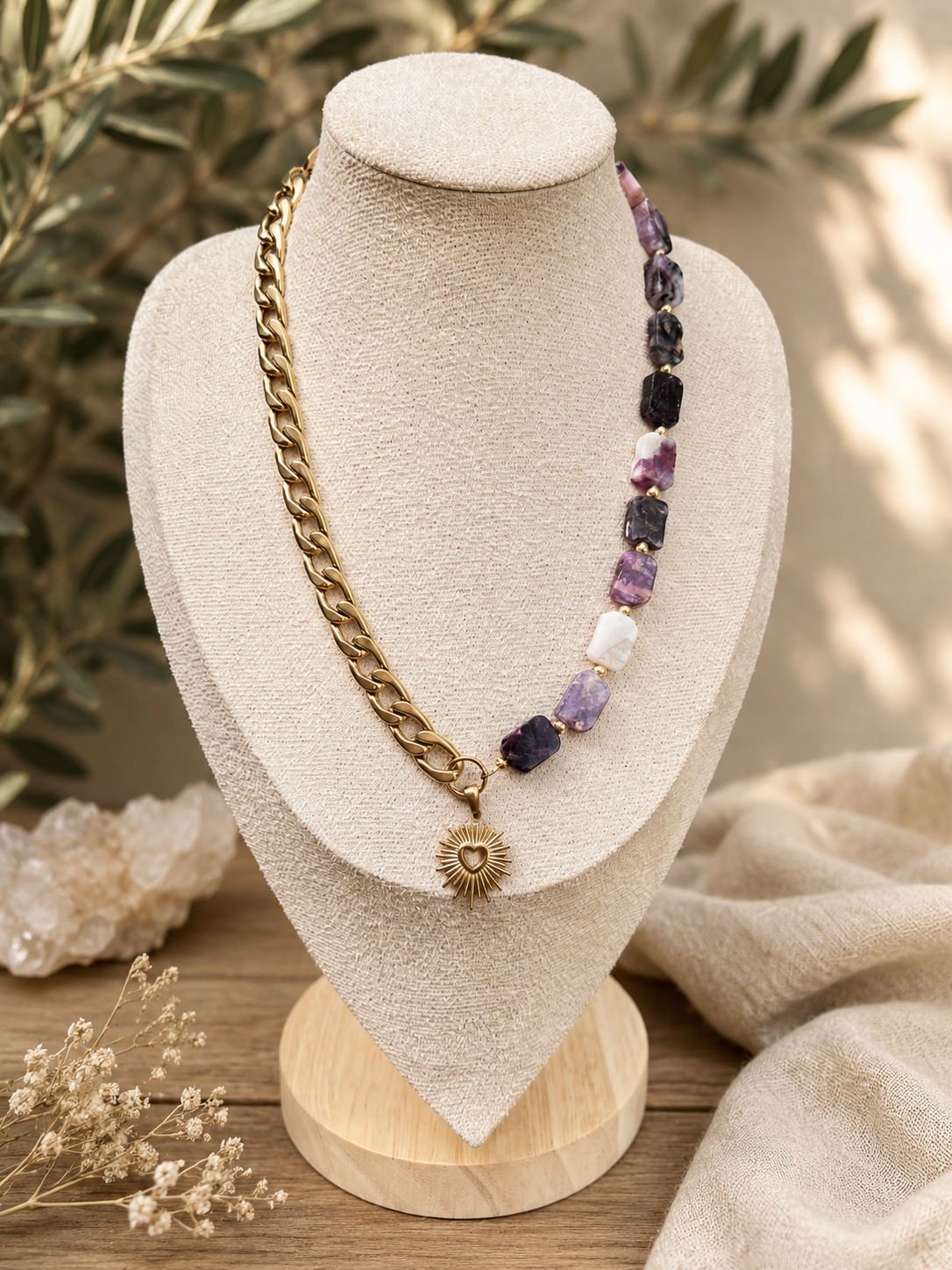 Collier « Éclipse Dorée »
