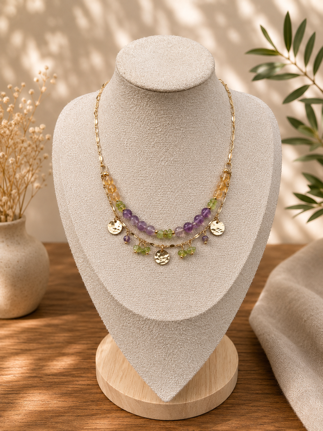 Collier « Aurore Dorée »