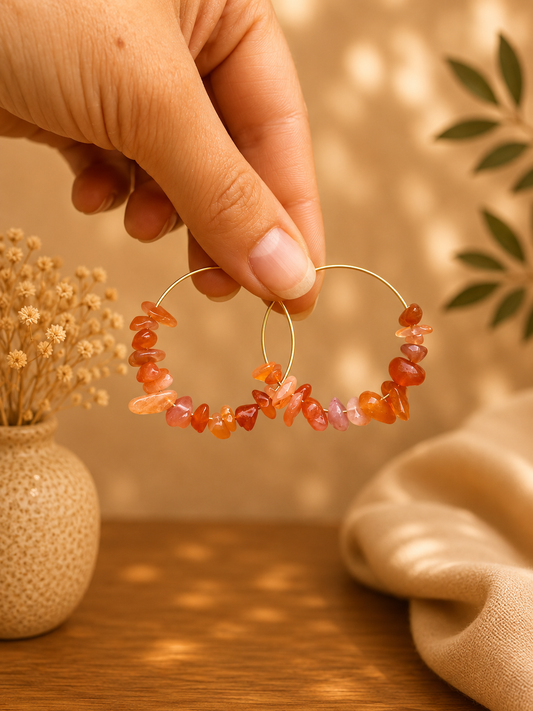 Boucles d’Oreilles « Flamme Sacrée »