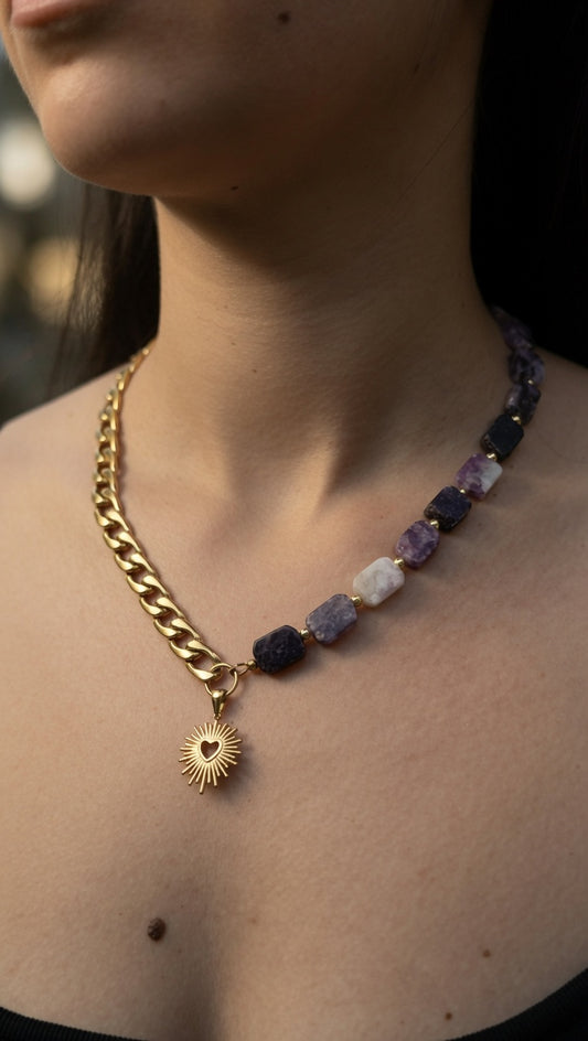 Collier « Éclipse Dorée »